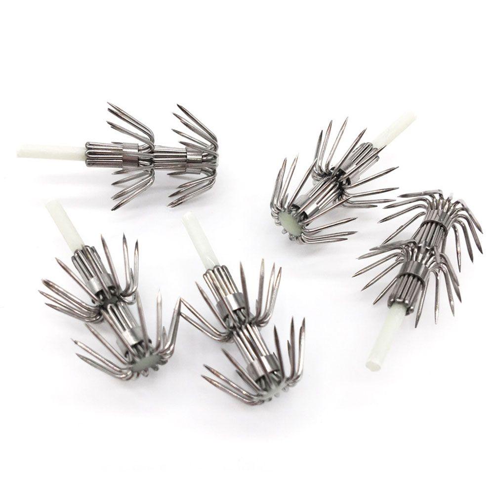 Bộ 5 Cái 2.0 2.0 Chất Lượng Cao# 2.5# 3.0# 3.5# 4.0# Mồi Câu Cá Giả Hình Bạch Tuộc Bằng Gỗ Hai Lớp Kèm Lưỡi Câu