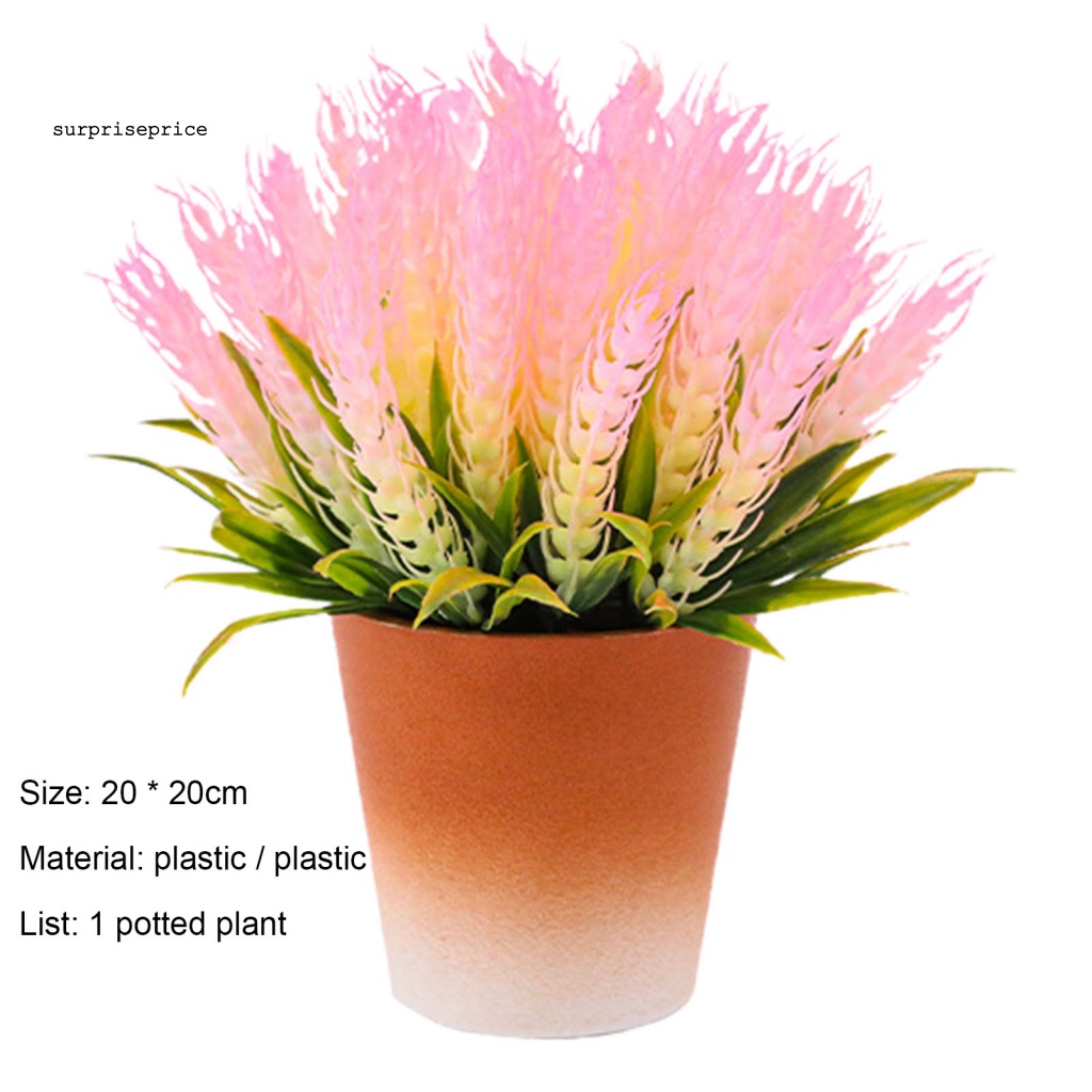 Chậu Cây Lúa Mì Nhân Tạo 6 Màu Độc Đáo Trang Trí Nhà Cửa / SPA