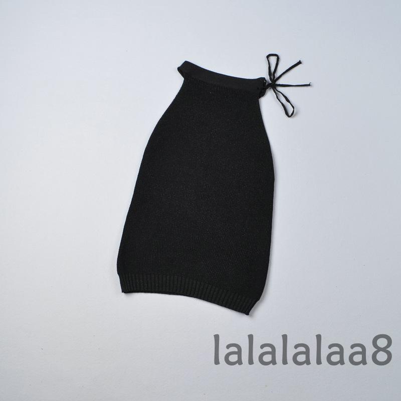 LAA8-YS-Women Leisure Style Solid Color Round Collar Off Shoulder Tie Up Slim Sleeveless Tank Top