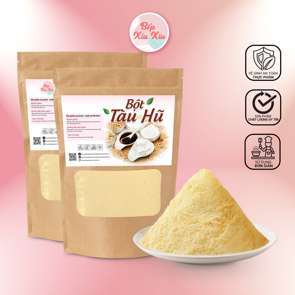 Bột tàu hũ Singapore Bếp xíu xíu, Gói 500G không chất bảo quản, không phẩm màu