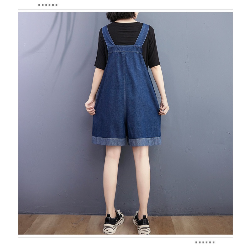 G46 quần short yếm big size freesize thoải mái rộng rãi phong cách Hàn Quốc trẻ trung thời trang
