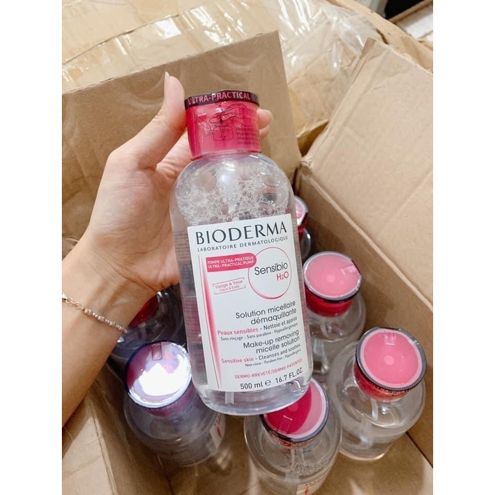 [SALE]  Nước Tẩy Trang Bioderma Pháp H2O 500ml xanh - hồng chính hãng chuẩn(Nắp Nhấn) | BigBuy360 - bigbuy360.vn