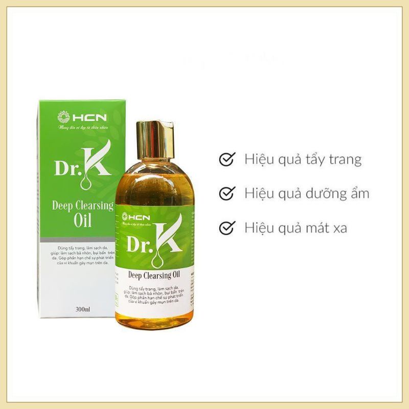 Dầu tẩy trang Dr.K an toàn giúp sạch sâu se khít lỗ chân lông 300ml - DT062