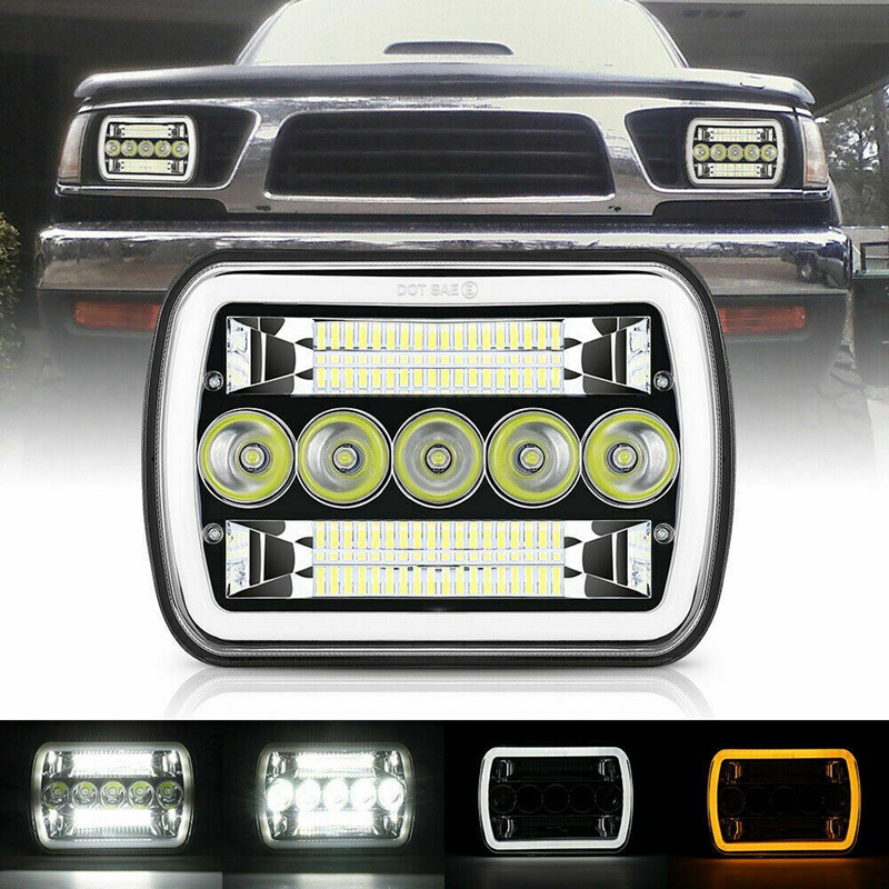 Đèn Pha LED 5X7Inch 7X6Inch Chất Lượng Cao Cho Jeep Cherokee XJ Wrangler YJ