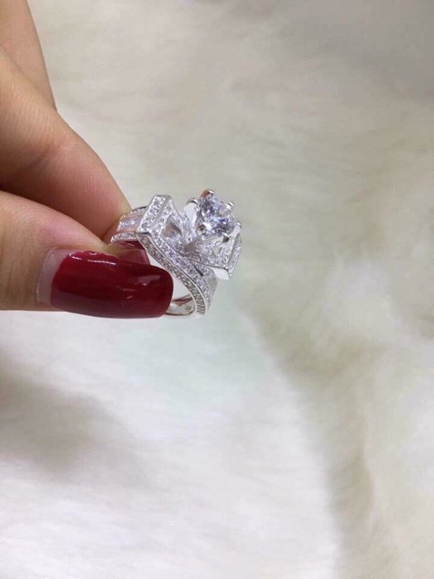 Nhẫn bạc đá cao hàng cao cấp Nmj