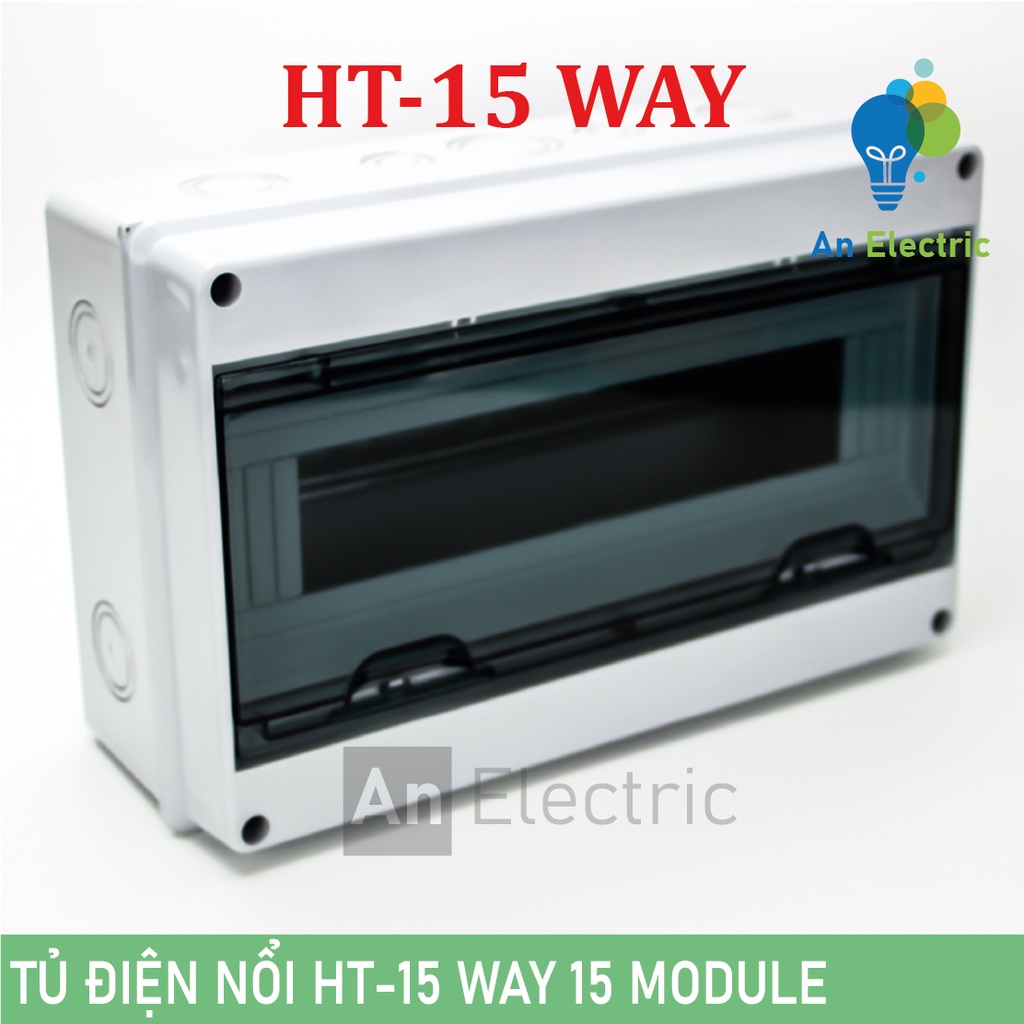 Tủ điện HT-15 WAY  chống nước, chống bụi – Tủ điện lắp nổi, Vỏ tủ điện, Tủ điện nhựa