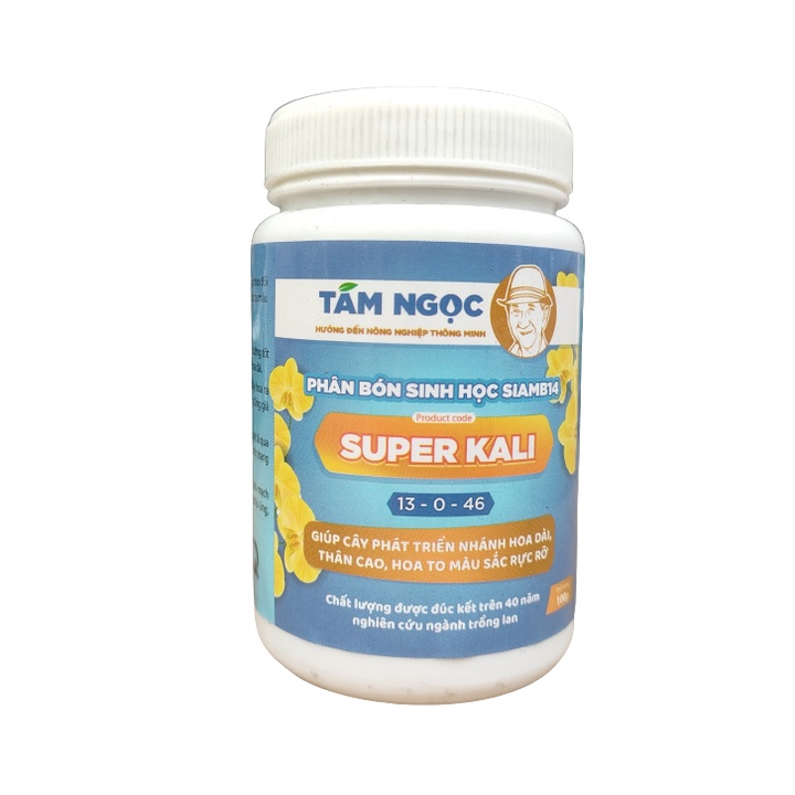 Phân bón vi lượng siamb3 Super Kali 13-0-46 Tám Ngọc lọ 100g