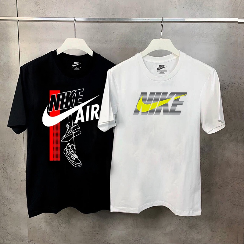 Áo thun nike tick thêu (in) chất liệu cotton hàng chính hãng màu đen