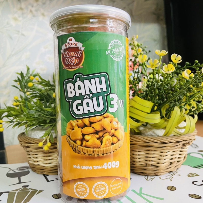 Bánh gấu mix 3 vị 400g Khang Diệp đồ ăn vặt Hà Nội