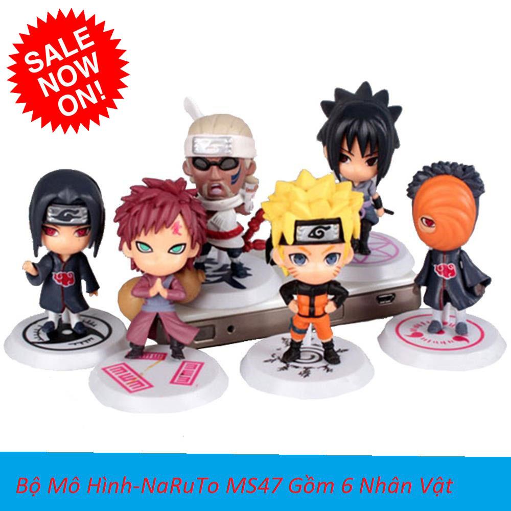 MoHinh NaRuTo, Đồ Chơi Nhân Vật, Anime Nhật, Mô Hình Naruto Chibi Dễ Thương - Combo 6 Mô Hình Naruto MS47