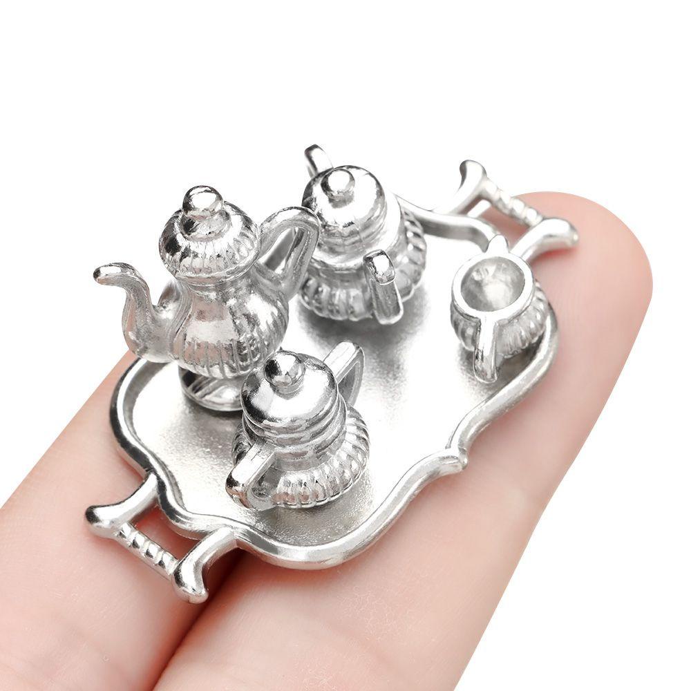 1 Bộ Ấm Tách Uống Trà Mini Tỉ Lệ 1: 12 Cho Nhà Búp Bê