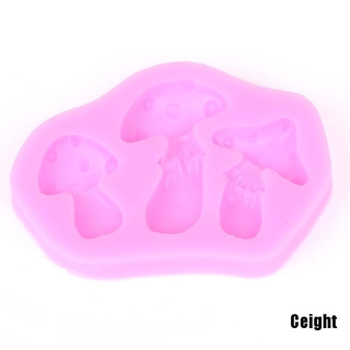 Khuôn Làm Bánh Chất Liệu Silicone Tự Làm Hình Cây Nấm 3D