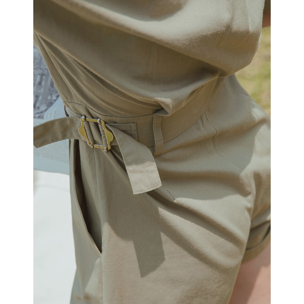 Jumpsuit ngắn cổ sơ mi cá tính nữ Air Space 2121828005 | BigBuy360 - bigbuy360.vn