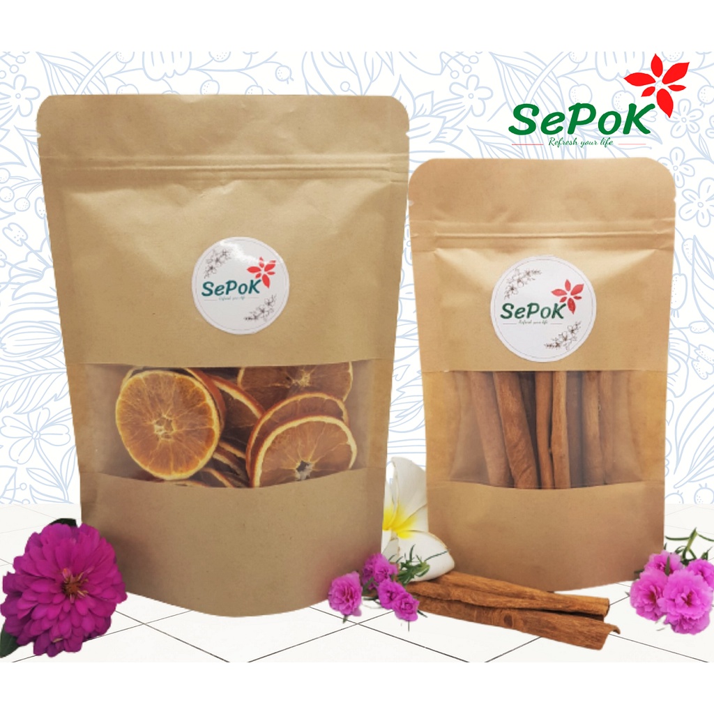 Combo Trà Cam Vàng + Quế 50g/100g - SePok - Đẹp Da, Chống Lão Hóa, Tăng Sức Đề Kháng.