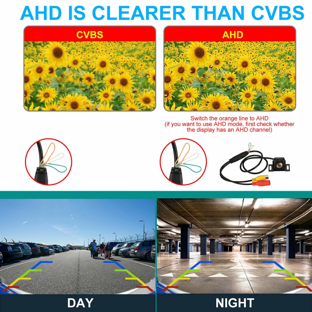 Camera Lùi Xe 170 O HD Chống Thấm Nước Hỗ Trợ Tầm Nhìn Ban Đêm Mới | BigBuy360 - bigbuy360.vn