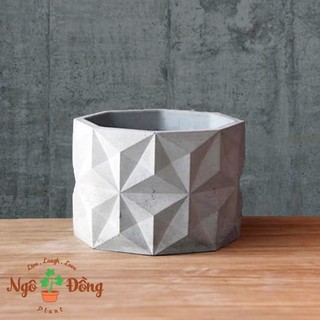Chậu Xi Măng Đúc Tự Nhiên Trồng Cây Xương Rồng Sen Đá Cây Cảnh Mini Để Bàn Trang Trí Văn Phòng Góc Học Tập