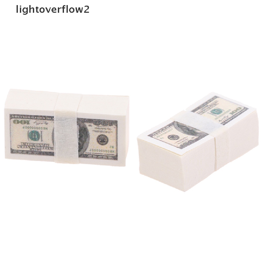 Bộ 100 tờ tiền đô la mini tỉ lệ 1: 12 cho nhà búp bê