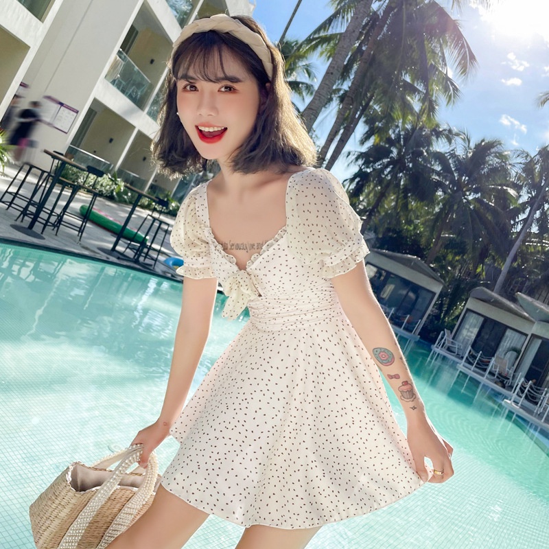 Bộ Đồ Bơi Một Mảnh Dáng Ôm Thời Trang Mùa Hè Hàn Quốc Quyến Rũ Cho Nữ