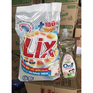  Bột giặt Lĩx Extra 5.5kg có tặng kèm nước rửa chén On1 750ml lit