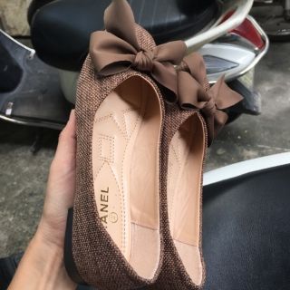 [XẢ KHO] GIÀY BỆT NƠ LỤA  CHẤT DẠ SIÊU XINH