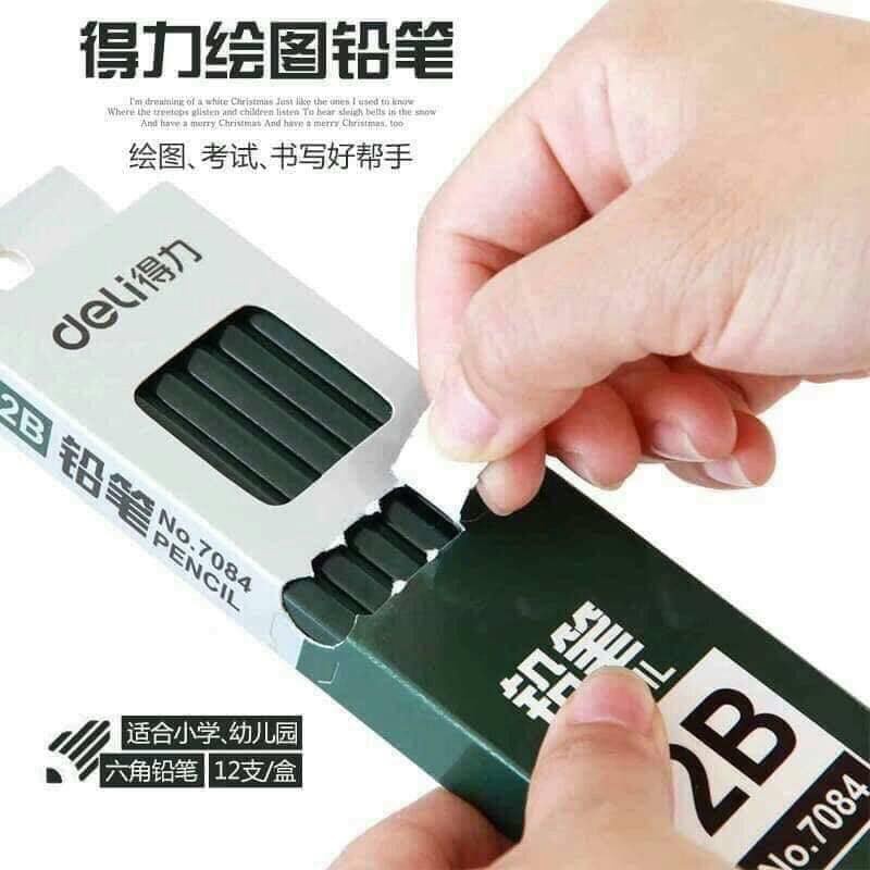 Bút Chì 2B CHÍNH HÃNG DELI Siêu Đẹp Hàng Chất Lượng Cao