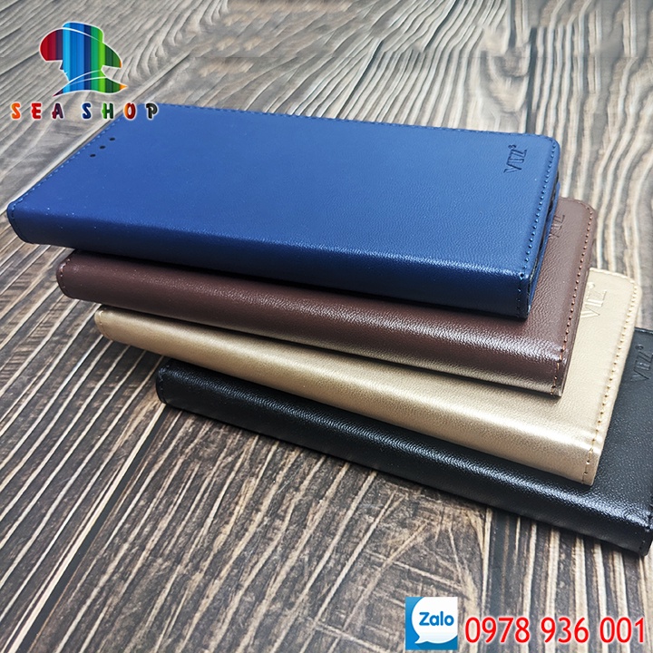 Bao da Vivo Y30 - Nắp gập-Ốp lưng 2 mặt có thiết kế ví cà thẻ ngăn lớn để tien mặt -Kính full màn 9D
