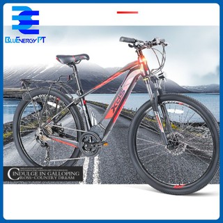 Xe đạp MTB trợ lực đạp trục giữa 250W Ebike xuất EU pin lithium âm khung 60km 1 lần sạc