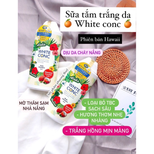 (HÀNG AUTH) Sữa tắm trắng da White ConC Nhật ( 360ml) | BigBuy360 - bigbuy360.vn
