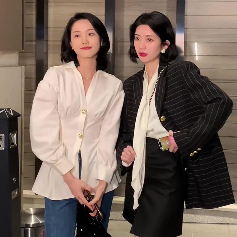 Áo Sơ Mi Nữ Dáng Ôm Phong Cách Cung Điện Thời Trang Mùa Xuân Mới 2022