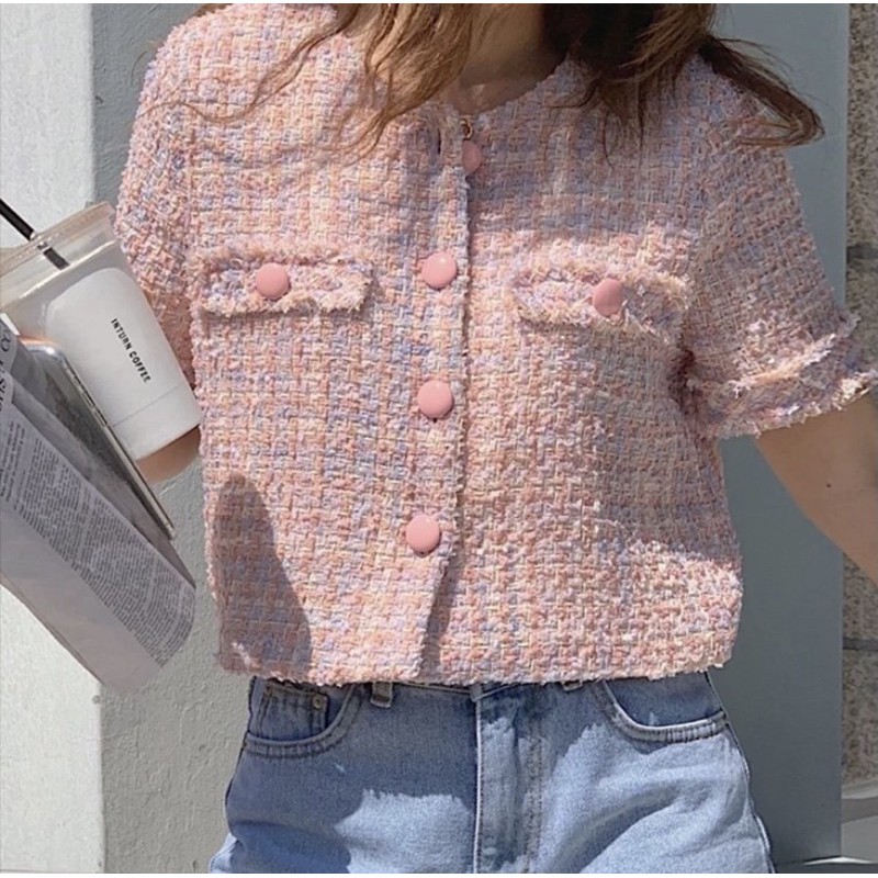 ÁO DẠ TWEET CROP TOP