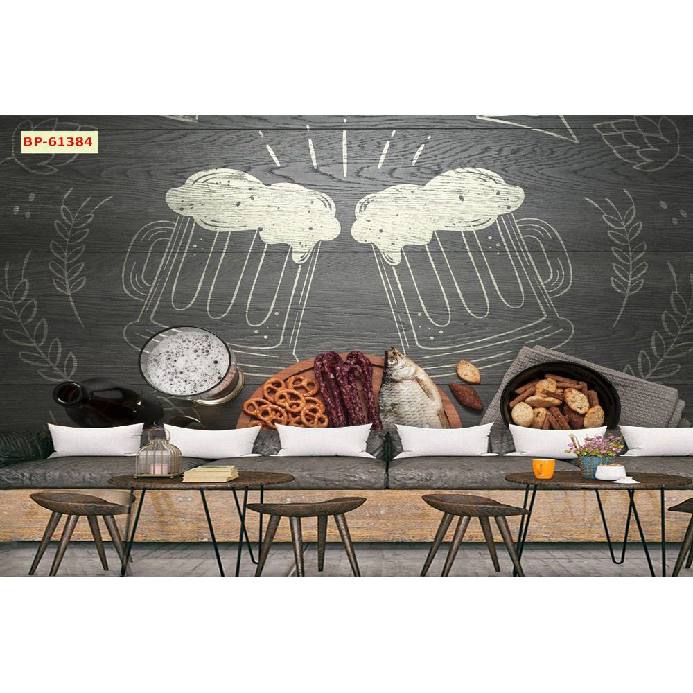 Tranh lụa 3d trang trí Nhà hàng Beer Kích Thước 1,5m x 2m BIARUOU-01