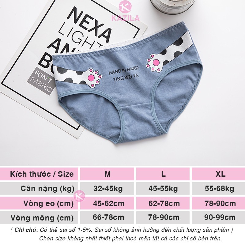 Quần lót Teen nữ dễ thương hình Mèo, Quần lót nữ cotton kháng khuẩn Kazila QLT8 | BigBuy360 - bigbuy360.vn