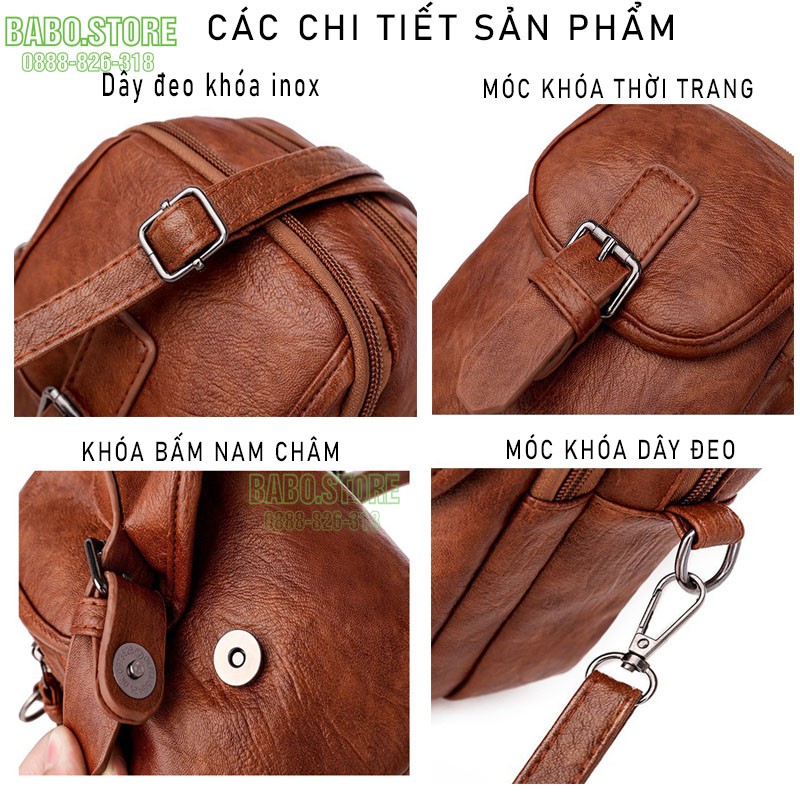 Túi đeo chéo nữ mini đựng điện thoại thời trang chất da, túi xách bao tử nữ, đi chơi kiểu dáng hàn quốc Babo.store