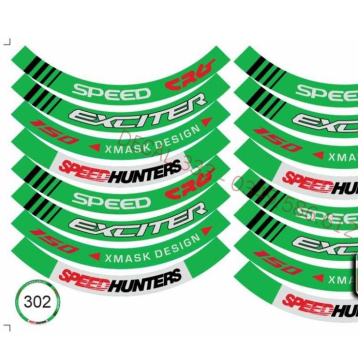TEM VÀNH TO 3 LỚP SPEED HUNTER - XANH LÁ XÁM ĐEN 302