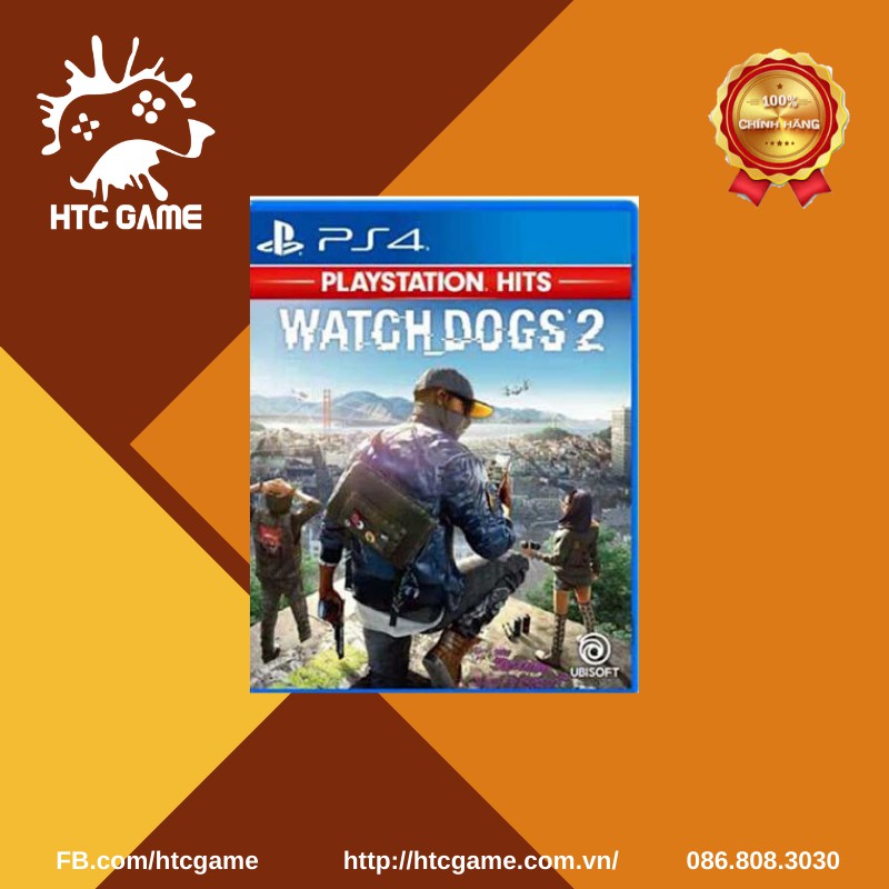 Đĩa game Watch Dogs 2 dành cho máy PS4