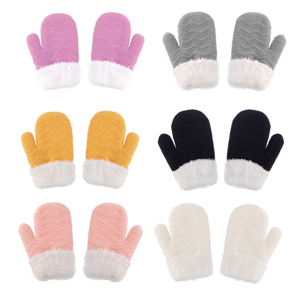 Bộ Găng Tay + Nón + Bóng Lông Xù Đáng Yêu Cho Bé 0-3 Tuổi