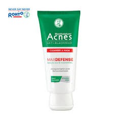 Kem Rửa Mặt Và Mặt Nạ Loại Bỏ Ngăn Ngừa Mụn Đầu Đen Acnes 100g