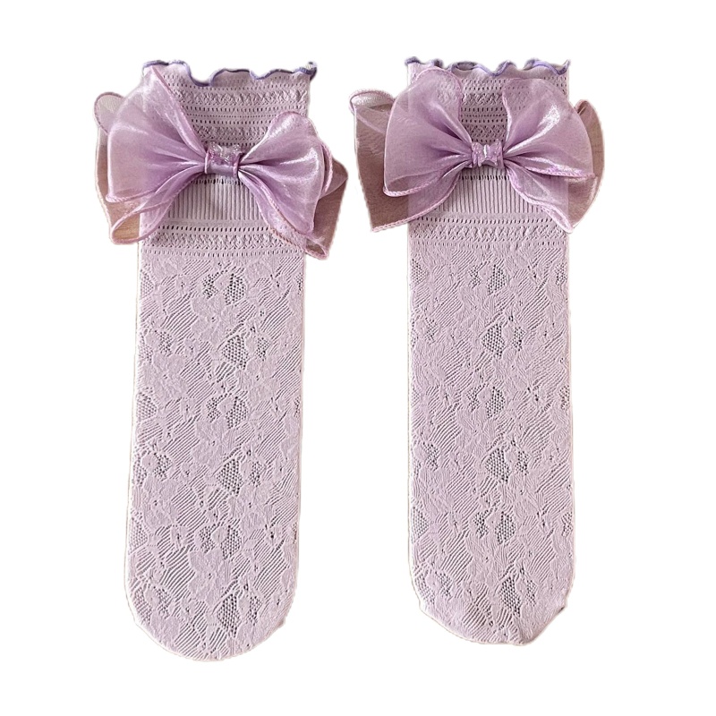 Xixi Vớ Cổ Vừa Thiết Kế Rỗng Phong Cách Lolita Calcetines