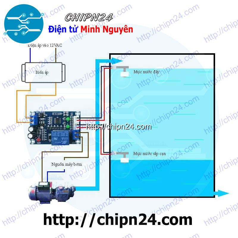 [1 pcs] Mạch bơm nước tự động XH-M203 12VDC