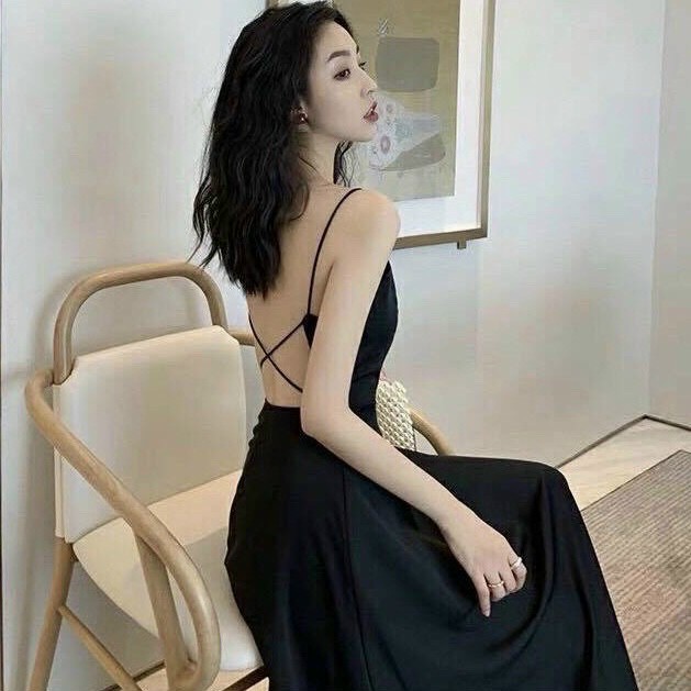 Đầm Maxi Hai Dây Đan Lưng 2 Màu Gợi Cảm, Đầm Maxi Đi Biển Chéo Dây [Ảnh Thật Cuối] - DX0091 | BigBuy360 - bigbuy360.vn