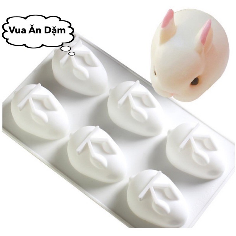 Khuôn Silicon HÌNH THỎ NGỌC làm bánh / thạch / râu cau