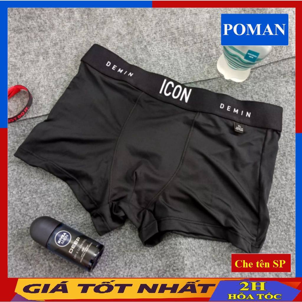 Quần Sịp Nam Thun Lạnh ICON Demin, Quần lót nam boxer thun lạnh co dãn 4 chiều SI01 - POMAN