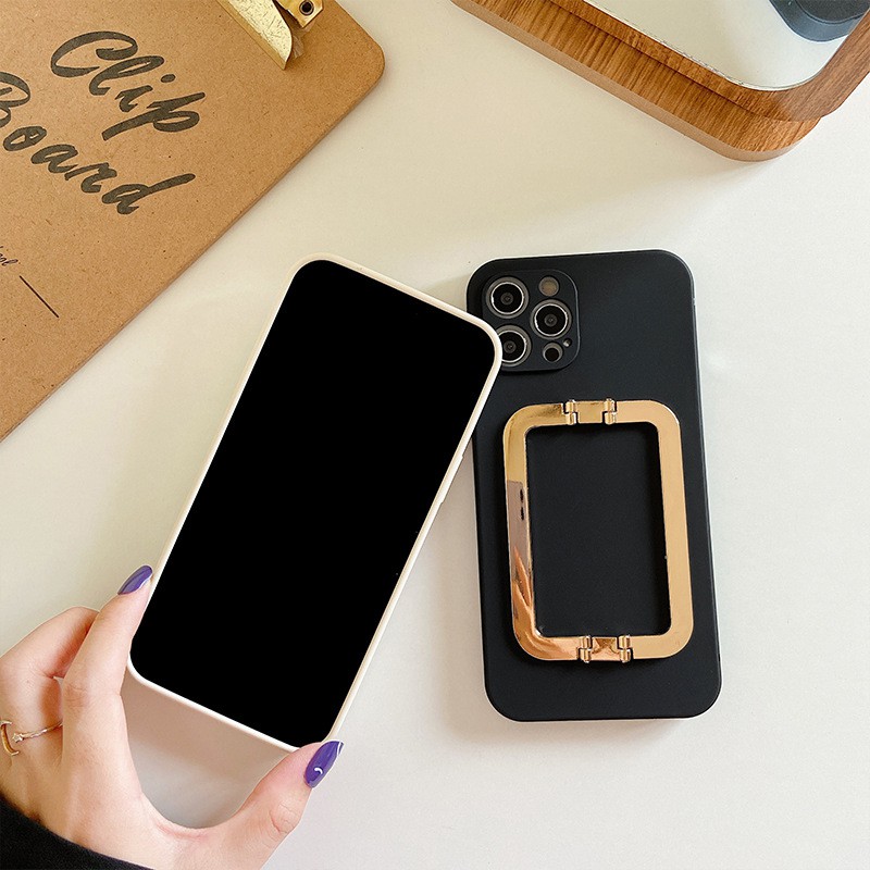 Ốp Điện Thoại Mềm Có Giá Đỡ Kim Loại Cho iphone14pro 13 12 11 xsmax xr 7 / 8plus se2020 6s 15promax