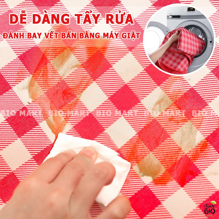 Thảm Du Lịch Gấp Gọn Chống Thấm - Thảm Picnic, Thảm Dã Ngoại Cao Cấp Họa Tiết Caro 2mx2m Tiện Lợi - BIO203