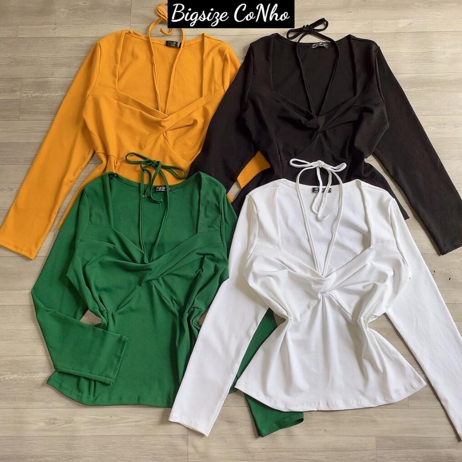 Áo thun dài tay bigsize nữ phông dáng Chuppy từ 58-95kg TD2