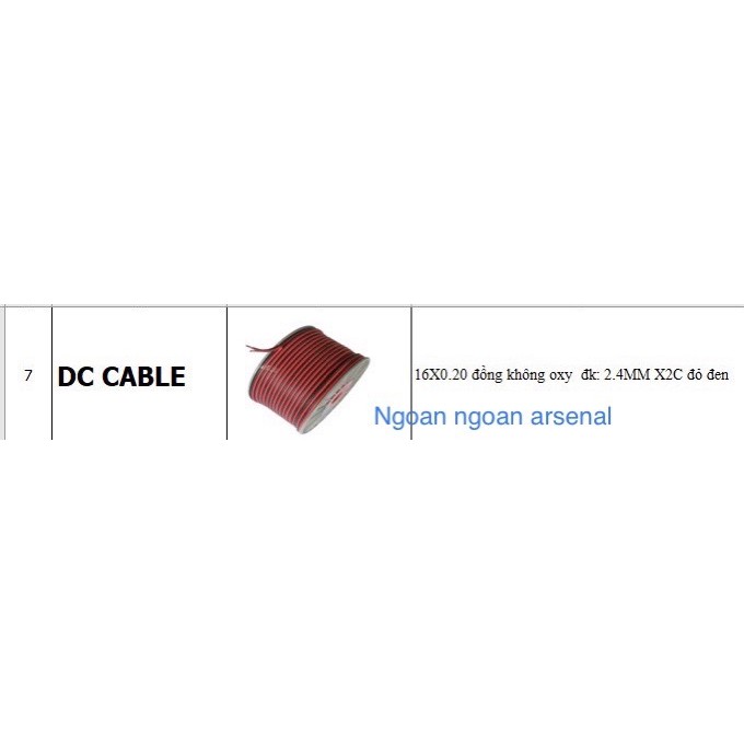 Dây loa lõi đồng ko oxy nhập khẩu hãng TH cable 2×0,5ly dùng cho loa máy tính, loa công suất nhỏ. Báo giá 1 mét