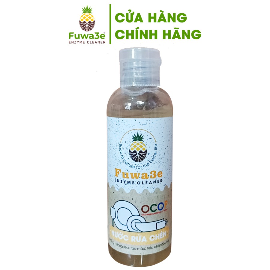 Nước rửa chén hữu cơ Fuwa3e organic Enzyme sinh học 100ml an toàn cho bé bảo vệ da tay