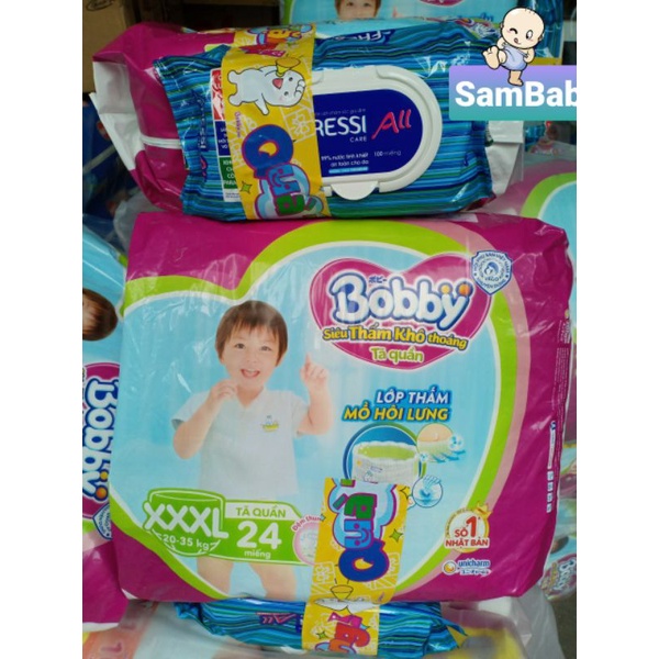 TÃ QUẦN BOBBY XXXL24 MIẾNG (20-35kg)