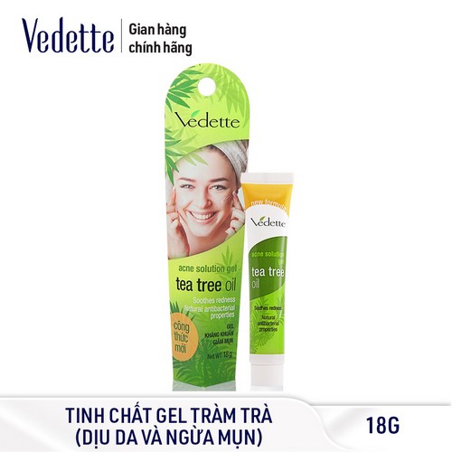 Gel ngừa mụn Vedette tinh dầu tràm trà (Tea tree oil) 18g (TP01002005001)