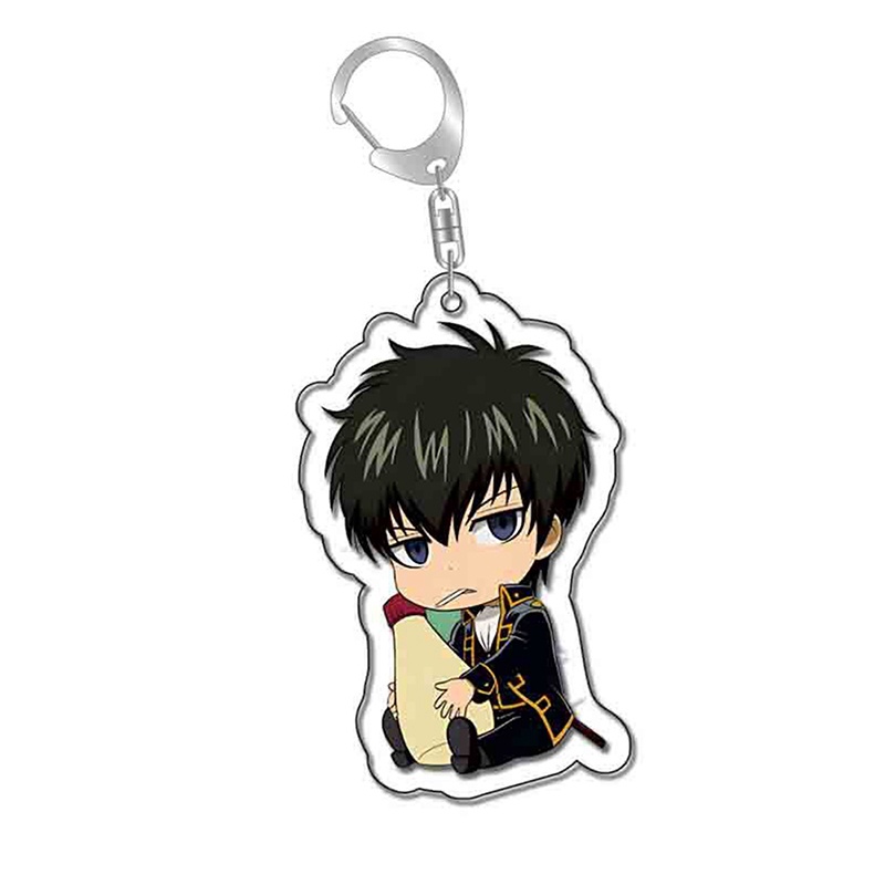 Móc Khóa Hai Mặt Bằng Acrylic Họa Tiết Hoạt Hình Gintama
